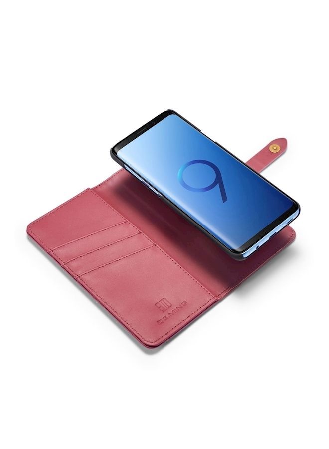 NIBEMINENT Protective Wallet Card Case Cover For Samsung Galaxy S9 Plus Red  - Image 3