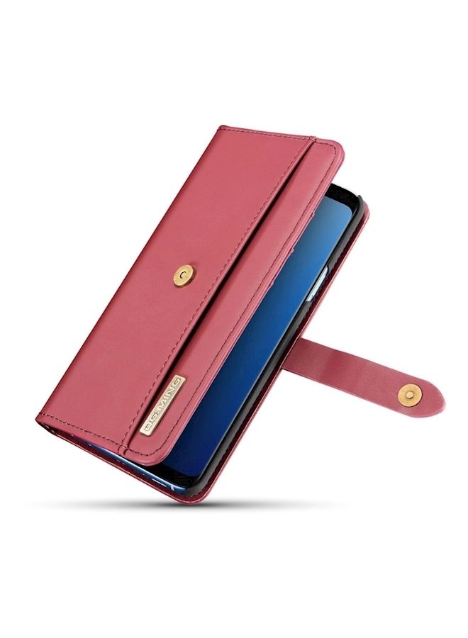 NIBEMINENT Protective Wallet Card Case Cover For Samsung Galaxy S9 Plus Red  - Image 5