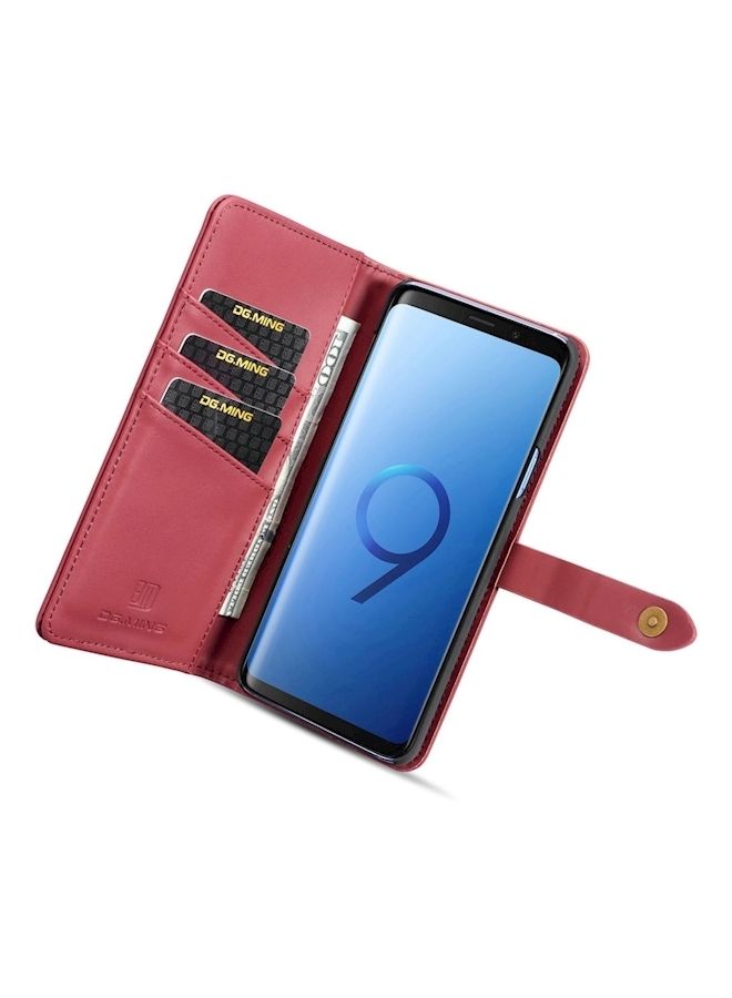 NIBEMINENT Protective Wallet Card Case Cover For Samsung Galaxy S9 Plus Red  - Image 4