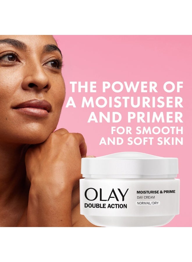 Olay Double Action Moisturiser & Primer Day Cream Normal/Dry Skin 50 ML - Image 4