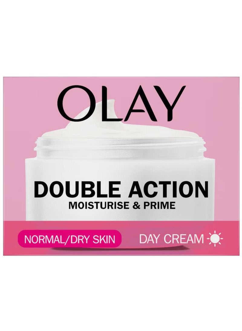 Olay Double Action Moisturiser & Primer Day Cream Normal/Dry Skin 50 ML - Image 1