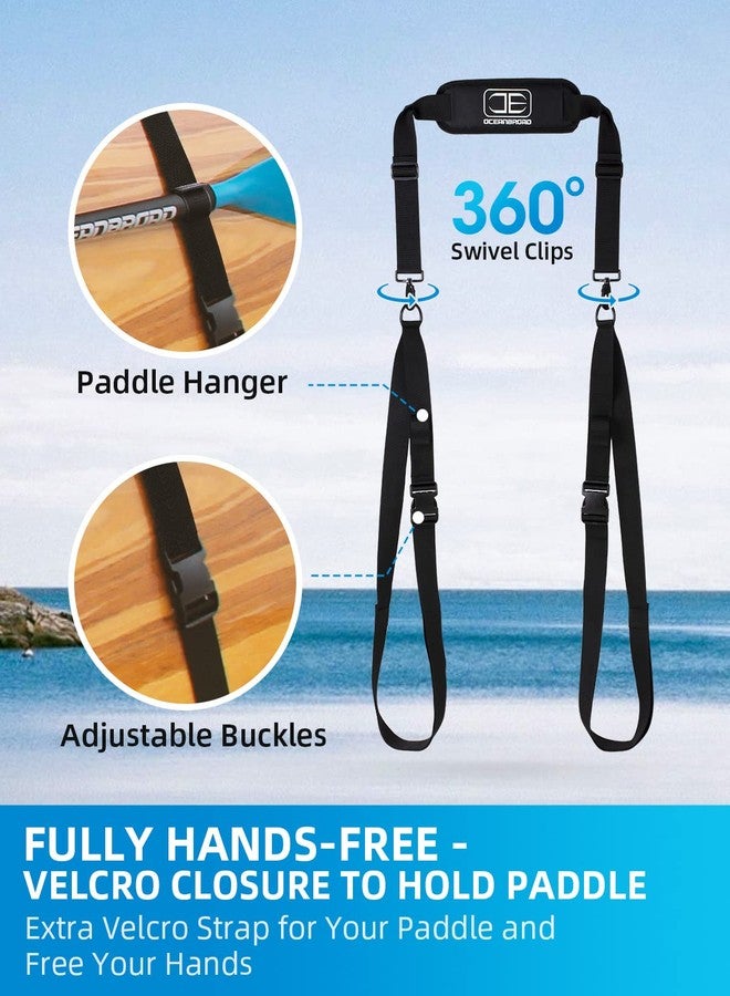 OCEANBROAD SUP Kayak Carry Strap Adjustable Shoulder Strap with Clips, New Version for Paddle Board Canoe Surfboard, Paddleboard Paddle Board Accessories - Image 4