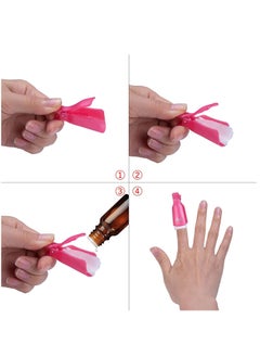 Kanza 10-Piece Nail Art Soak Off Cap Clip Set Pink  - Image 2