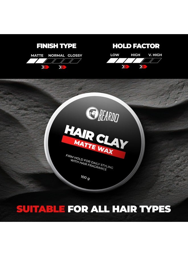 Beardo Hair Clay Wax for Men, 100 gm | Hair Clay for men | Styling Wax | Volumizing | Strong Hold | Restylable |Matte Finish | Easy to Wash Off | Texture Clay for Men - Image 3