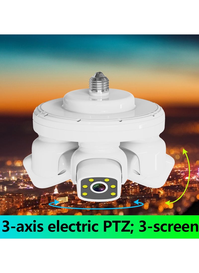 Generic - Wifi Security Camera with 3 Channel Camera, 360° View, No Blind Spots, 2.4 GHz Wi-Fi, SD/Cloud Storage, AI/Motion Detection. - Image 1