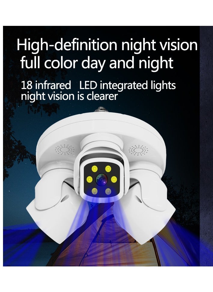 Generic - Wifi Security Camera with 3 Channel Camera, 360° View, No Blind Spots, 2.4 GHz Wi-Fi, SD/Cloud Storage, AI/Motion Detection. - Image 1