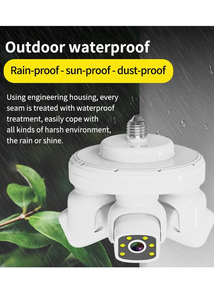 Generic - Wifi Security Camera with 3 Channel Camera, 360° View, No Blind Spots, 2.4 GHz Wi-Fi, SD/Cloud Storage, AI/Motion Detection. - Image 1