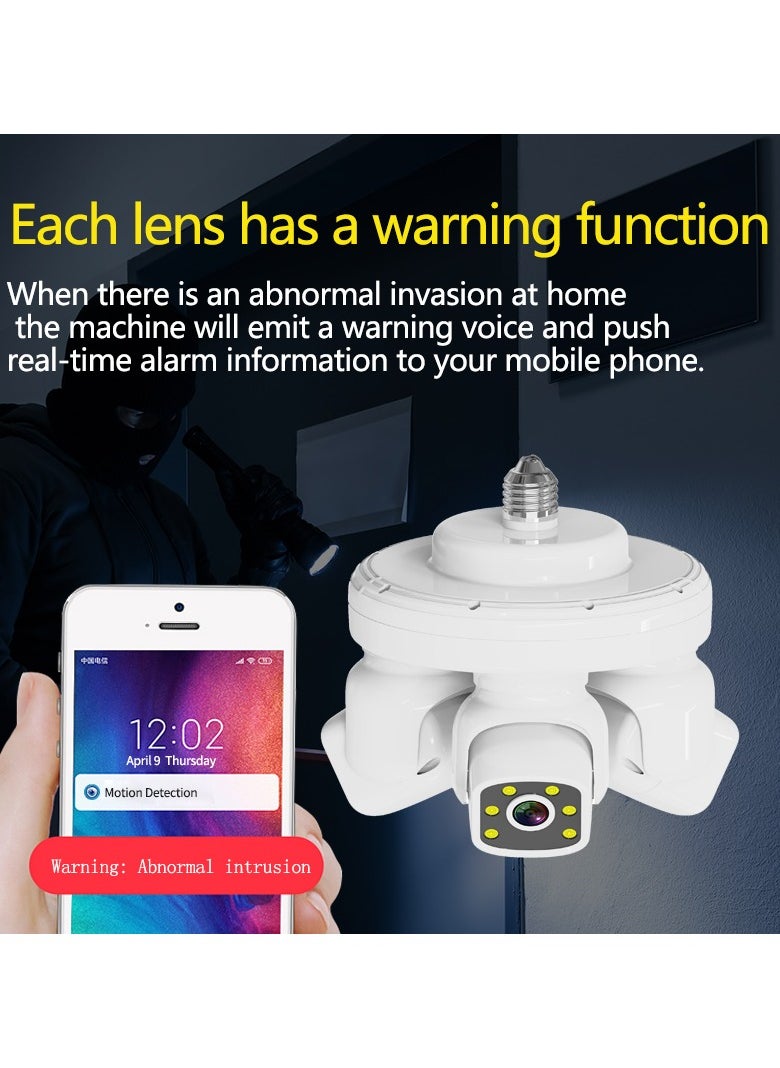 Generic - Wifi Security Camera with 3 Channel Camera, 360° View, No Blind Spots, 2.4 GHz Wi-Fi, SD/Cloud Storage, AI/Motion Detection. - Image 1
