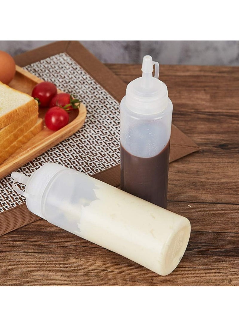 Oasisgalore 5pcs 8oz Squeeze Condiment Bottles with Cap Seasoning Dispensers 230ml  - Image 3