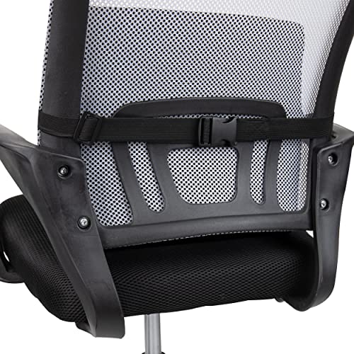 Mind Reader Memory Foam Back Cushion, Lumbar Support, Posture Corrector, Office Chair, Car Seat, 13.5"L x 4"W x 12.25"H, Black - Image 5