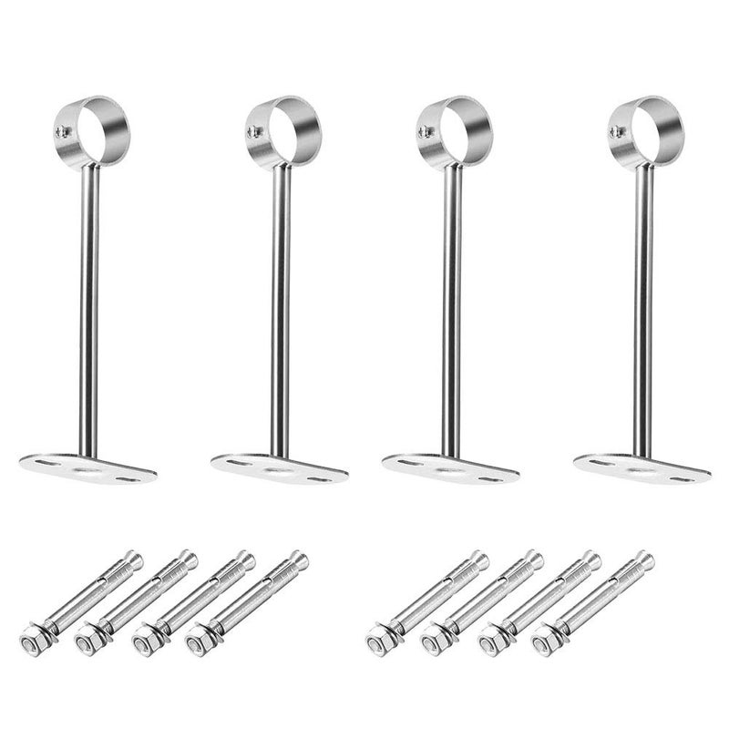 Aopin Curtain Rod Bracket 138 Inch 350mm Stainless Steel Ceiling Closet Pole Bracket Wall Mounted Mounting Bracket 4 Set
