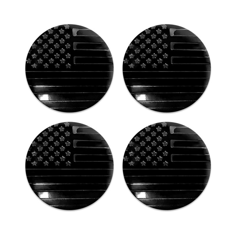 Sandfren 4PCS American Flag Car Wheel Hub Center Cap Sticker 56mm 22 USA Flag Rustproof Vehicle Rim Hub Center Cover Auto Exterior Decal Universal for Most Vehicles Style2 - Image 3
