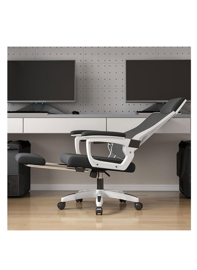 Generic Height and Backrest Adjustable Office Chair, Comfortable Computer Chair with Soft Sponge Footrest, Liftable Gaming Chair, Study Working Ergonomic Chair for Home Desk Table, Boss Excutive Chair (Z1-Black)  - Image 2