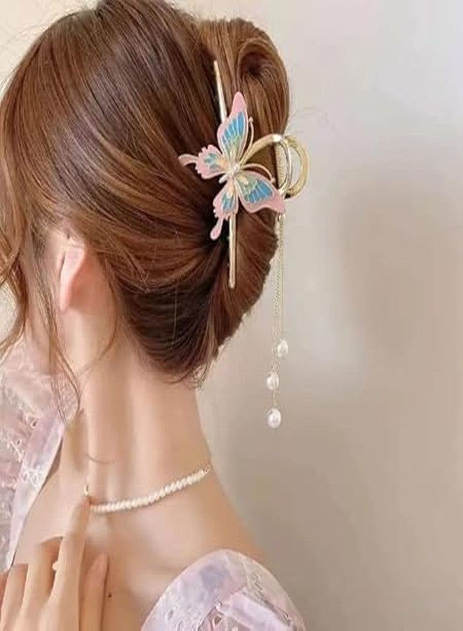 Zerolex Hair Claw Clips for Women Flower Large Orchids Non-Slip Strong Metal Hair Clips Claws Big Butterfly Clips Cute Hair Clips Womens and Girls(Pack of-1) - Image 3