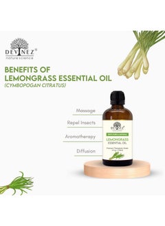 Devinez Lemongrass Essential Certified Oil with Premium Dropper - Therapeutic Grade, 100% Pure Undiluted Natural Diffusers Oil for Skin, Hair Care, Insect Repellant and Aromatherapy (118 ml) - pzsku/Z0D5CF049E6D5A530BF21Z/45/_/1738306639/fd826241-d16b-4b77-8a8b-c4e3506ebd2b