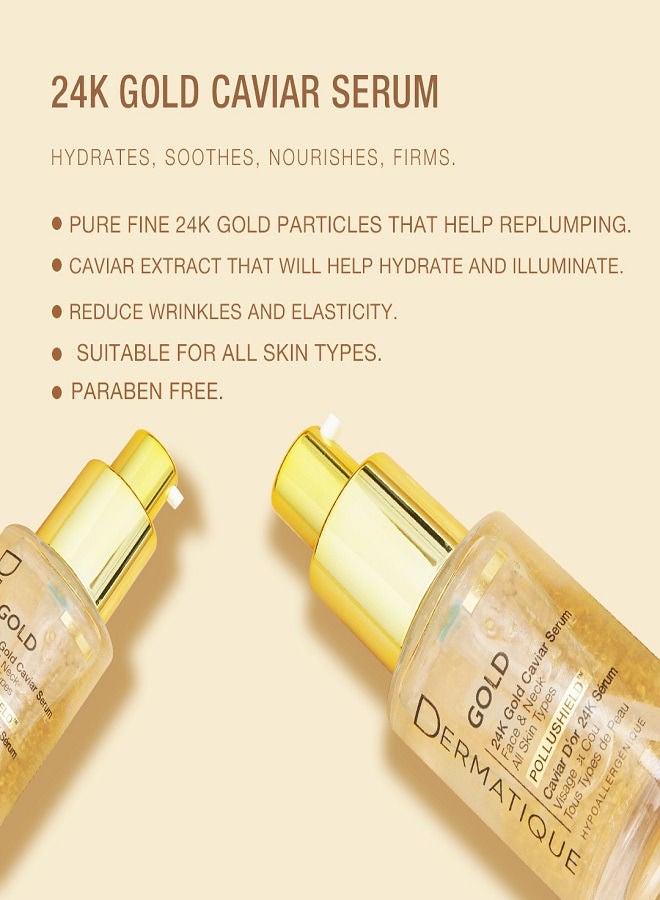 ديرماتيك سيروم الكافيار الذهب عيار 24 للوجه والرقبة لجميع أنواع البشرة 30 مل - Image 3