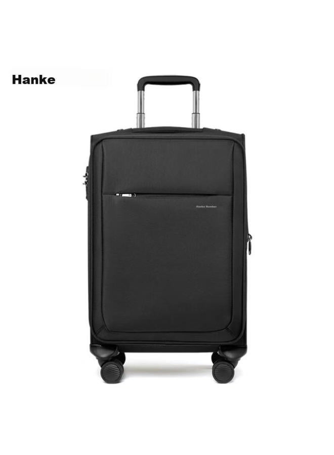 Hanke حقيبة سفر عالمية، أمتعة سفر للرجال والنساء، حقيبة أعمال كبيرة السعة، حقيبة بقفل رقمي، أسود، 24 بوصة - Image 2