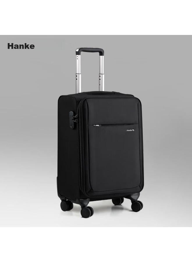 Hanke حقيبة سفر عالمية، أمتعة سفر للرجال والنساء، حقيبة أعمال كبيرة السعة، حقيبة بقفل رقمي، أسود، 24 بوصة - Image 1