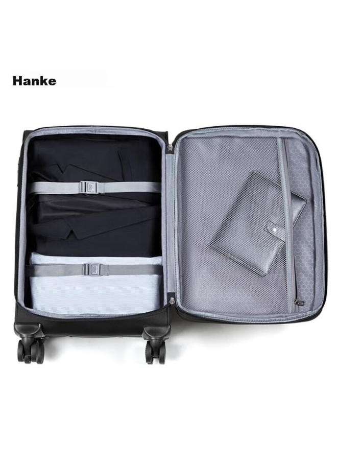 Hanke حقيبة سفر عالمية، أمتعة سفر للرجال والنساء، حقيبة أعمال كبيرة السعة، حقيبة بقفل رقمي، أسود، 24 بوصة - Image 3