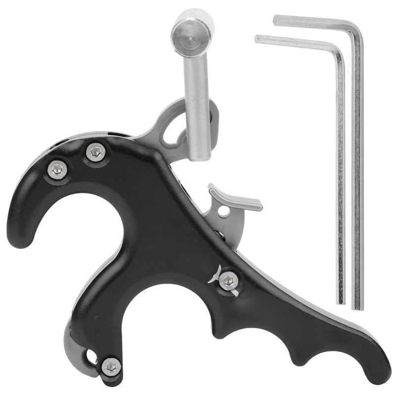 CUPID Metal Release Aids Four Fingers Grip Thumb Caliper Trigger Compound Bow Accessoriesblack - Image 1
