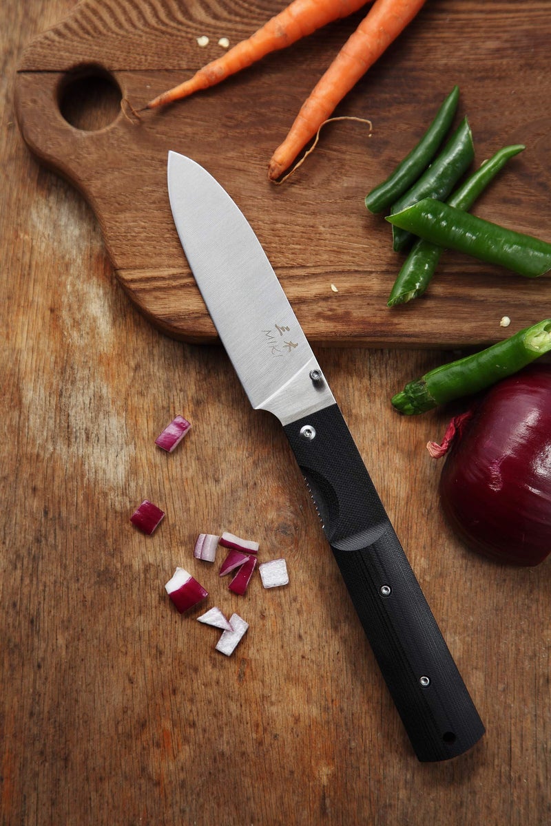 Miki سكين مطبخ ياباني قابل للطي بمقبض G10 وشفرة من الفولاذ المقاوم للصدأ 440A - Image 3