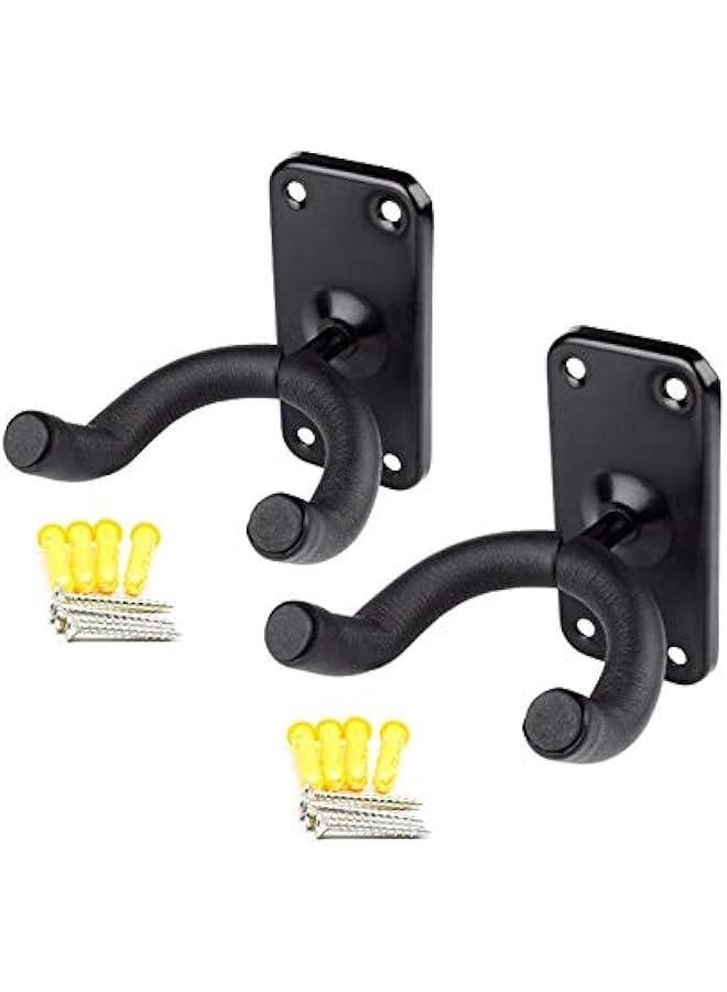 2 Pack Guitar Holder Wall Mount, Guitar Accessories Guitar Hook Guitar Ukelele Bass Violin Banjo Mandolin Wall Mount Hangers  - Image 1