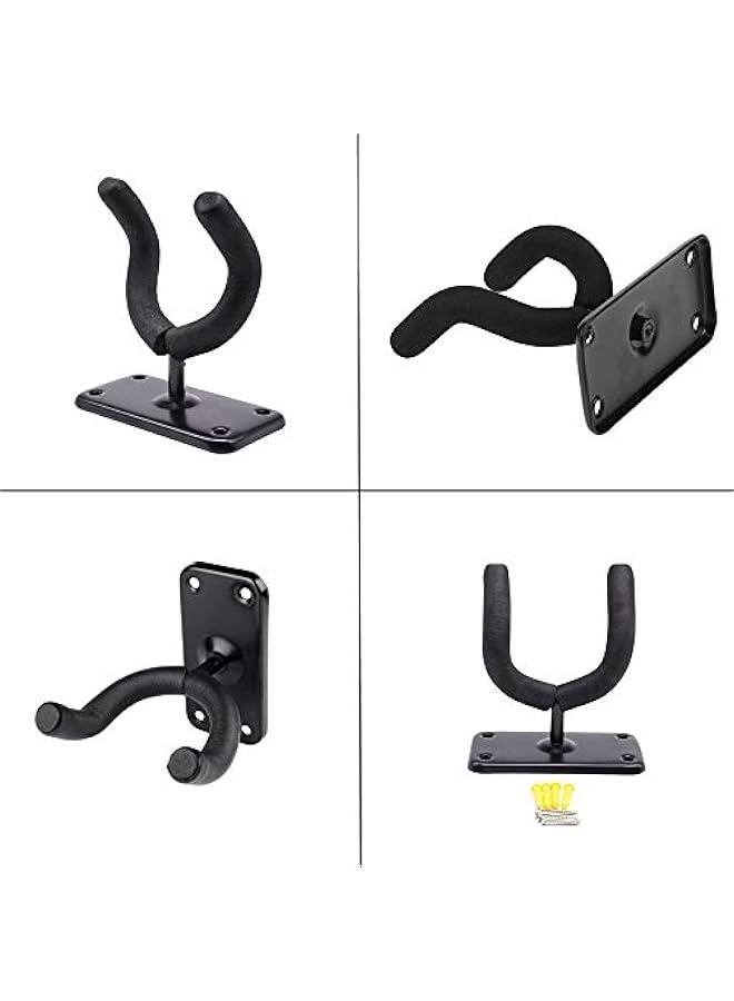 2 Pack Guitar Holder Wall Mount, Guitar Accessories Guitar Hook Guitar Ukelele Bass Violin Banjo Mandolin Wall Mount Hangers  - Image 4