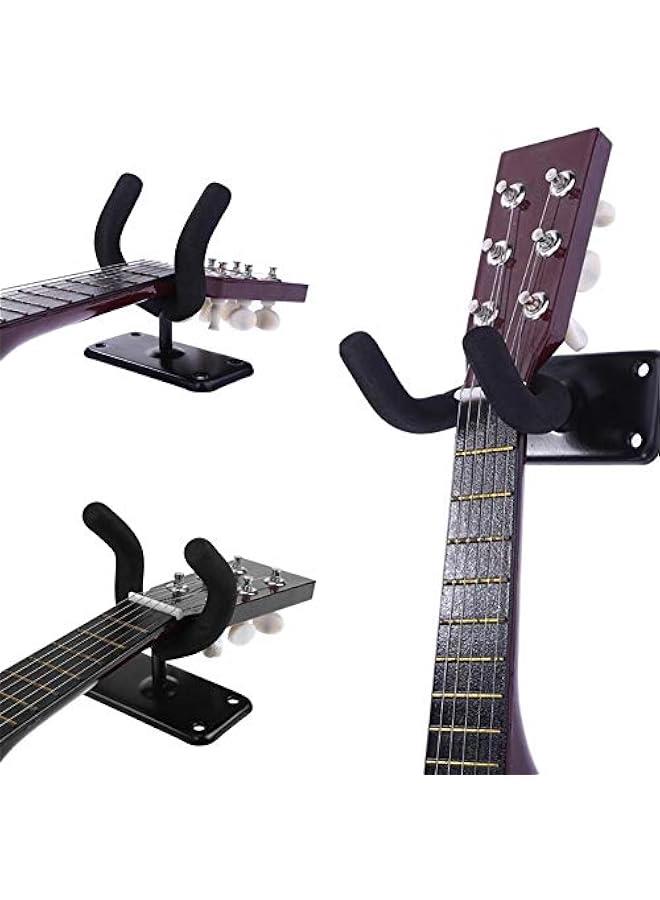 2 Pack Guitar Holder Wall Mount, Guitar Accessories Guitar Hook Guitar Ukelele Bass Violin Banjo Mandolin Wall Mount Hangers  - Image 5
