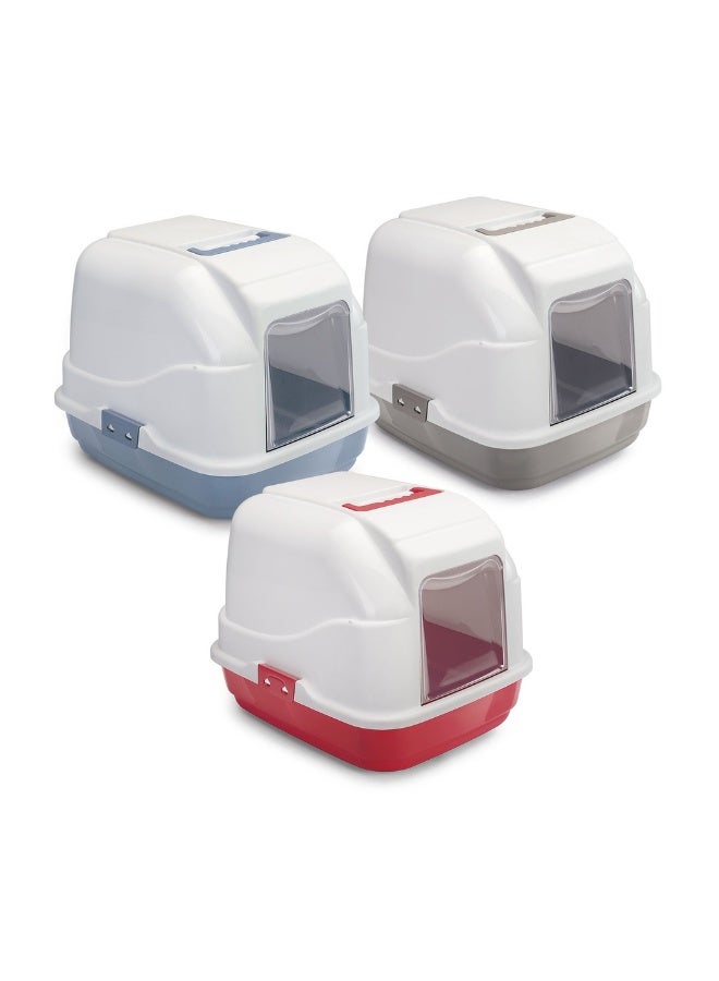 IMAC MY CAT-Hooded Cat Toilets-50 x 40 x 40cm Mixed Colors - Image 3
