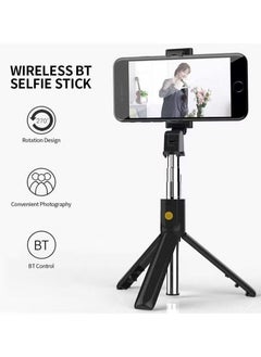 Zaboon 360 Rotation Cell Phone Selfie Stick Tripod Smartphone Tripod Stand All-in-1 with Integrated Wireless Remote Portable Lightweight Tall Extendable Phone Tripod for iPhone and Android Phones 