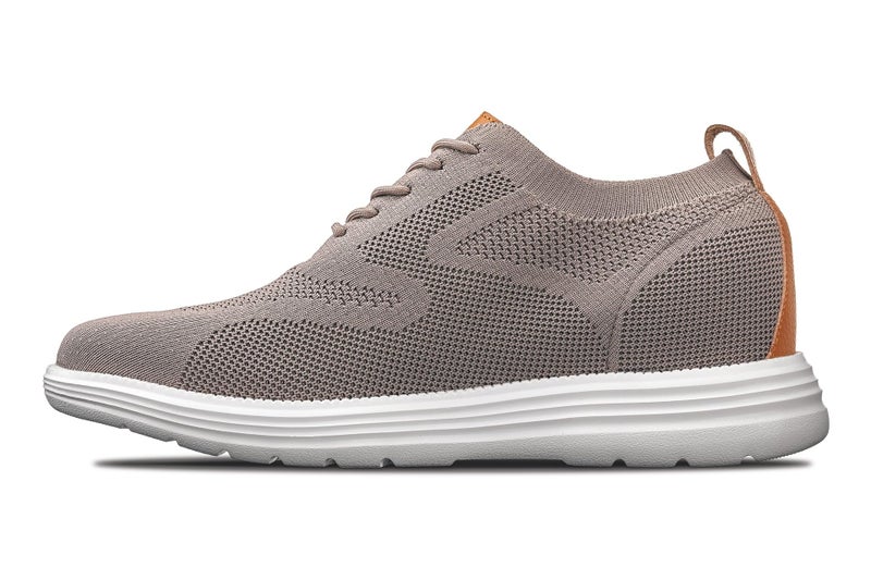 CALTO Men's Invisible Height Increasing Elevator Casual Shoes - Khaki/Brown Ultra Light-Weight Lace-up Knitted Casual Sporty Sneakers - 2.8 Inches Taller - X2638 - Size 9 D(M) US - Image 3