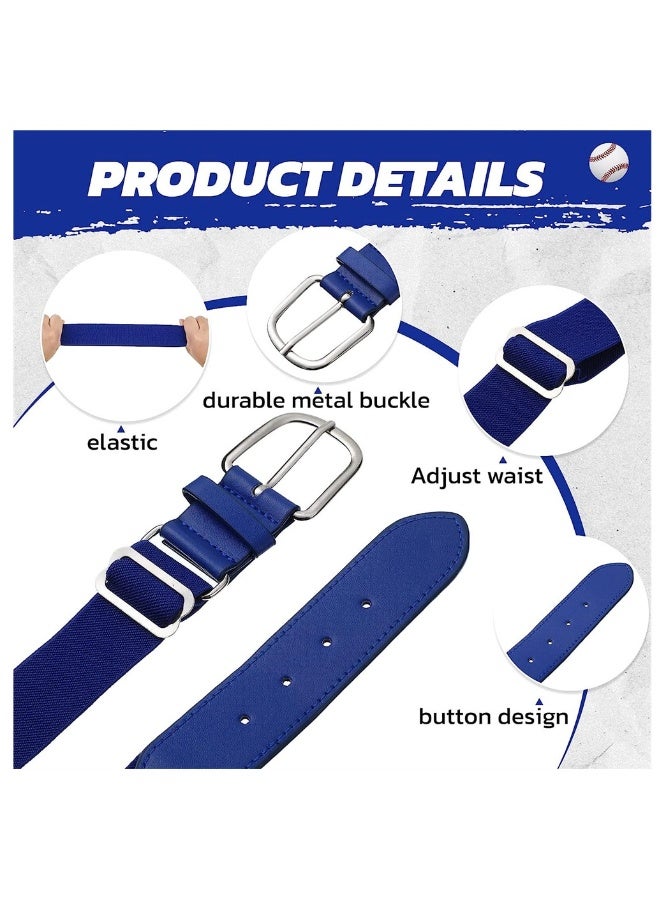 Softball Belt, 6 Pcs Youth Elastic Baseball Belt, Outdoor Sports Elastic Belt, 22-32 Inch Waistline Adjustable Softball Belt for Kids Boys and Girls  - Image 4