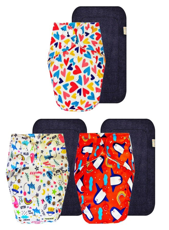 Dumbledo Premium Cloth Diaper with Gray Insert (Pack of 3) | Soft & Gentle | Reusable & Washable | Quick Dry | Everyday Diapering Essential | 3 Months - 3 Years | Unisex Baby - Image 1