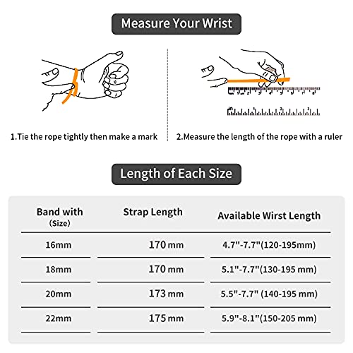 TStrap Metal Watch Band for Men - Silver Stainless Steel Watch Bands for Women - Brushed Solid Quick Release Smart Watch Strap Replacement Bracelet Clasp - 16mm 18mm 19mm 20mm 21mm 22mm 24mm - Image 5