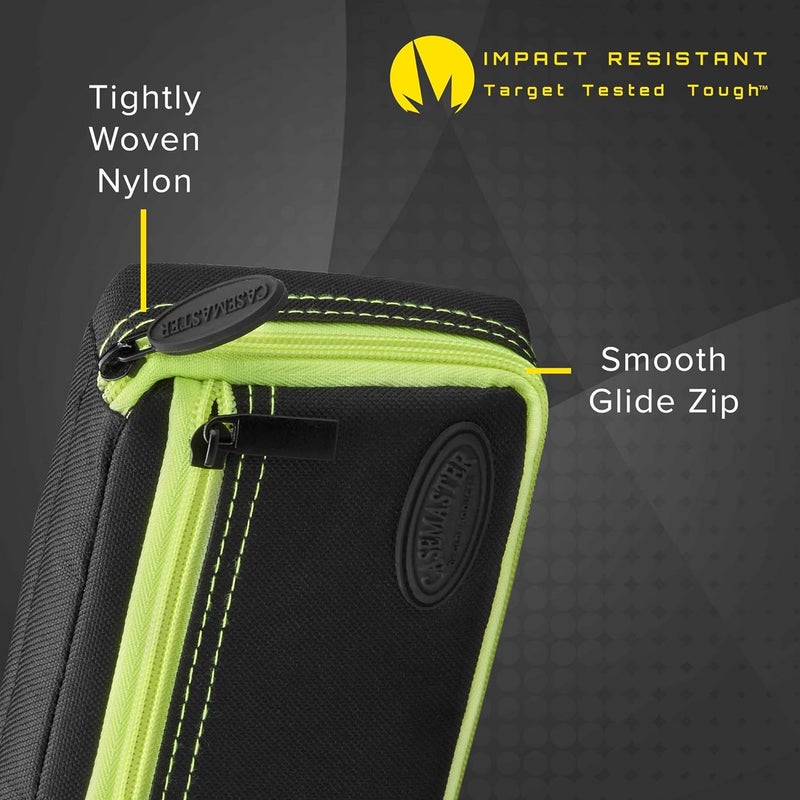 CASEMASTER Plazma Dart Case for Soft and Steel Tip Darts, Holds 3 Darts and Features Built-In Storage Tube and Pockets for Flights, Tips, Shafts, and Personal Items - Image 3