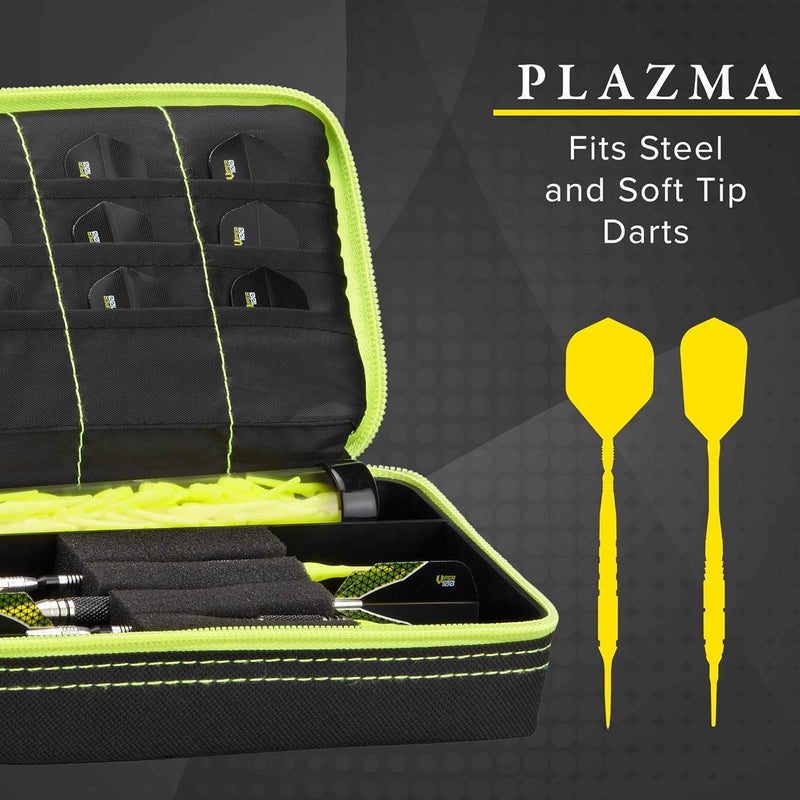 CASEMASTER Plazma Dart Case for Soft and Steel Tip Darts, Holds 3 Darts and Features Built-In Storage Tube and Pockets for Flights, Tips, Shafts, and Personal Items - Image 5