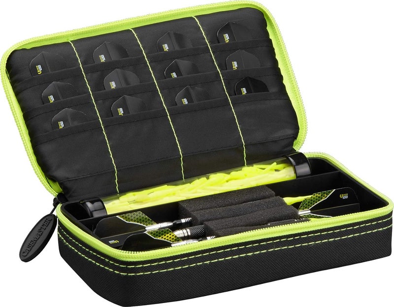 CASEMASTER Plazma Dart Case for Soft and Steel Tip Darts, Holds 3 Darts and Features Built-In Storage Tube and Pockets for Flights, Tips, Shafts, and Personal Items - Image 1