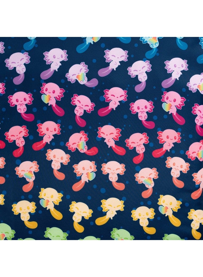TeeTurtle TeeTurtle - Plushie Tote Bag - Blue + Rainbow Axolotl - From the creators of the Original Reversible Octopus Plushie - Take Your Plush Pal Wherever You Go!  - Image 4