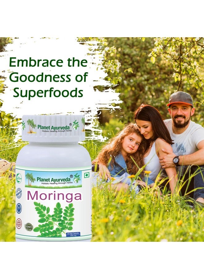 Planet Ayurveda Moringa Capsules - 60 Capsules | Rich Source of Vitamins and Minerals | Natural Energy, Immunity & Antioxidant Support - Ayurvedic Superfood Supplement - Image 4