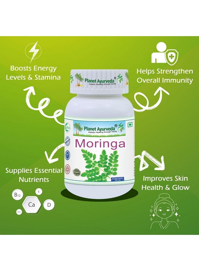 Planet Ayurveda Moringa Capsules - 60 Capsules | Rich Source of Vitamins and Minerals | Natural Energy, Immunity & Antioxidant Support - Ayurvedic Superfood Supplement - Image 2