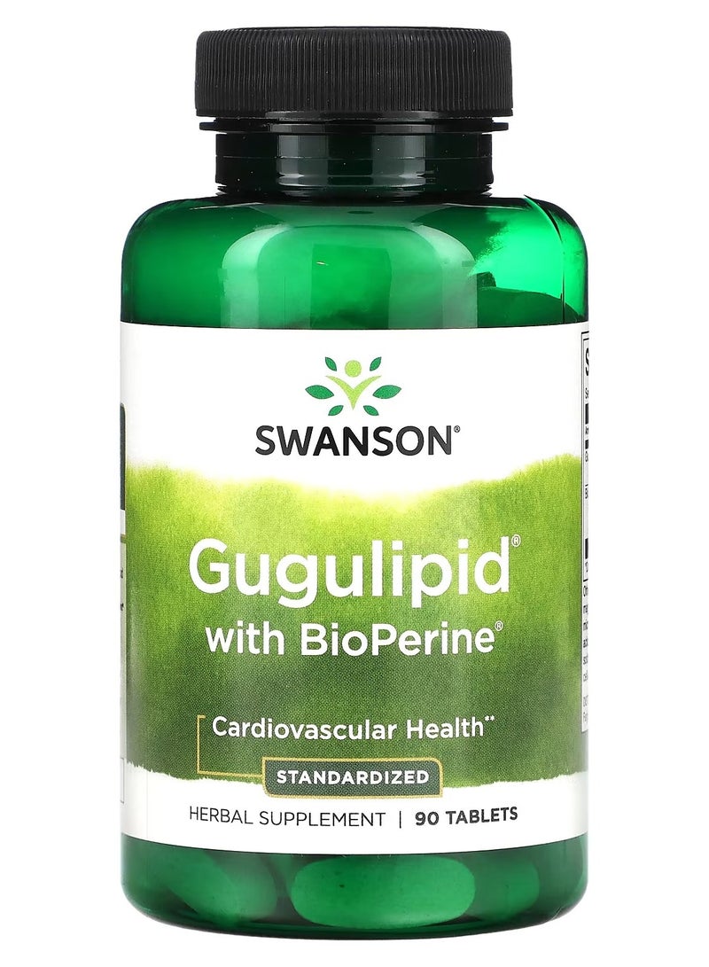 Swanson, Gugulipid with BioPerine, Standardized, 90 Tablets