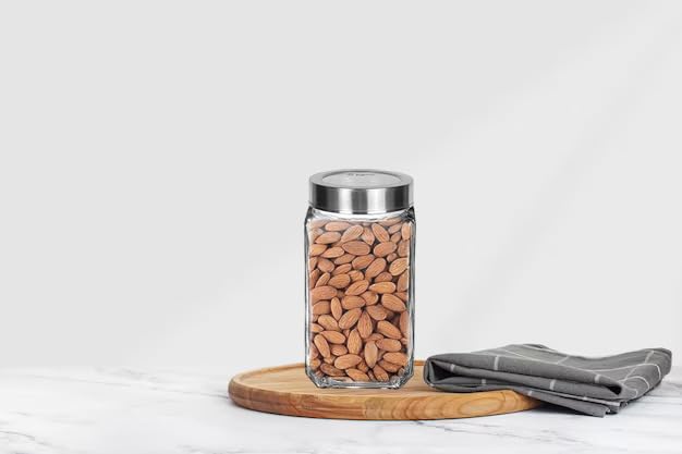 Vency Vency Glass Cube Shape Fridge Storage Containers Transparent Glass Jars & Containers for Kitchen Pantry, Snacks, Masala, Pickles, Dry Fruits, Coffee Beans Storage (Set Of 2) (1000ml Steel Cap) - Image 2
