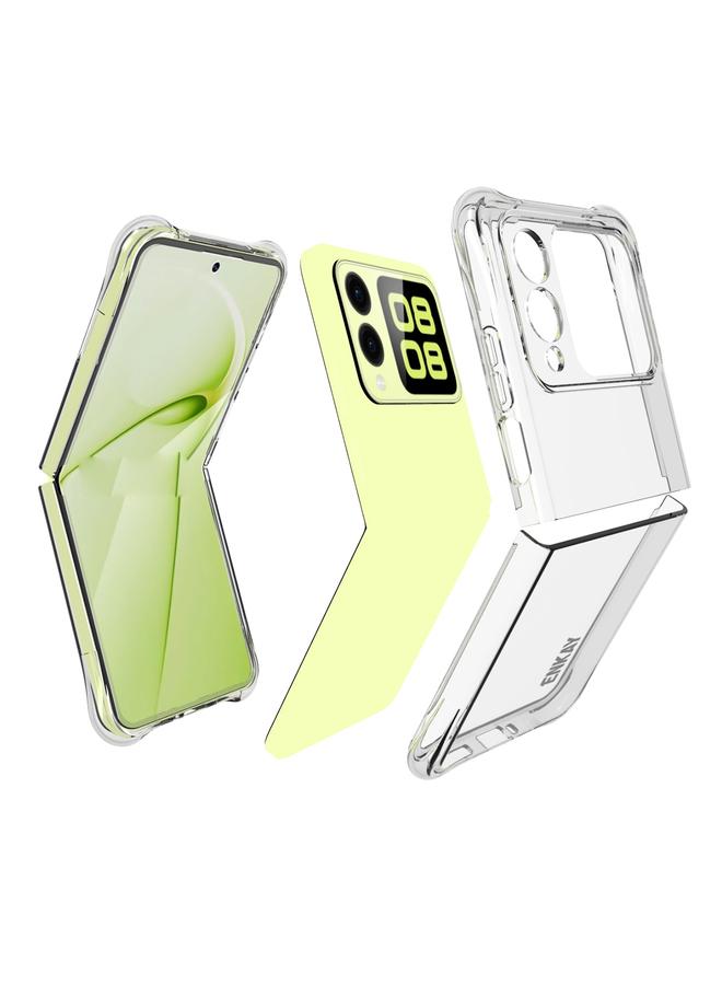 إنكاي جراب لهاتف Huawei Nova Flip Hat-Prince جراب هاتف شفاف مقاوم للصدمات من مادة TPU - Image 1