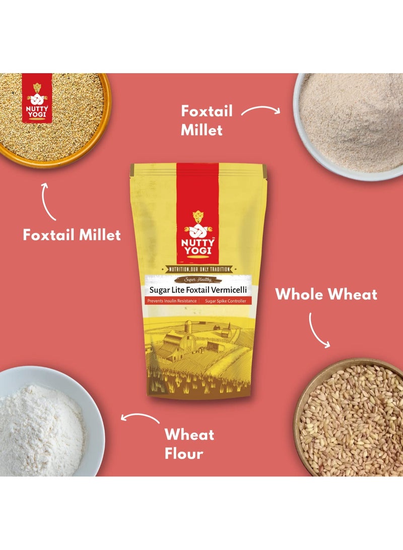 Nutty Yogi Sugar Lite Foxtail Millet Vermicelli | Homemade & Natural |Healthy Breakfast | Rich in Protein High in Fibre & Calcium | Preservative Free - 200gm (Pack of 2) - Image 2