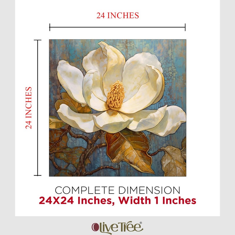 Olive Tree Wooden Wall Art Canvas Painting for Home Bedroom Living RoomEngineered Wood FrameModern Stylish Hanging Wall Art Painting for Wall Decoration24 x 24 inch Multicolour1204 - Image 4