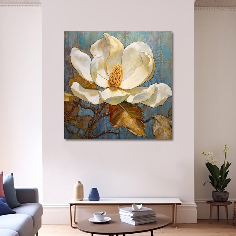 Olive Tree Wooden Wall Art Canvas Painting for Home Bedroom Living RoomEngineered Wood FrameModern Stylish Hanging Wall Art Painting for Wall Decoration24 x 24 inch Multicolour1204 - Image 1