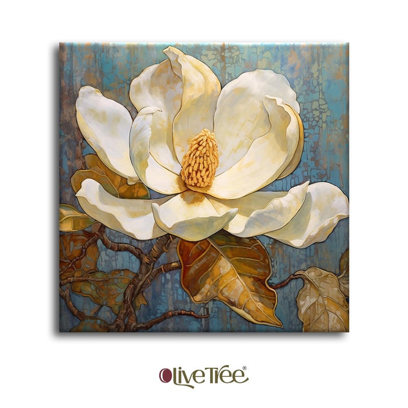 Olive Tree Wooden Wall Art Canvas Painting for Home Bedroom Living RoomEngineered Wood FrameModern Stylish Hanging Wall Art Painting for Wall Decoration24 x 24 inch Multicolour1204 - Image 3