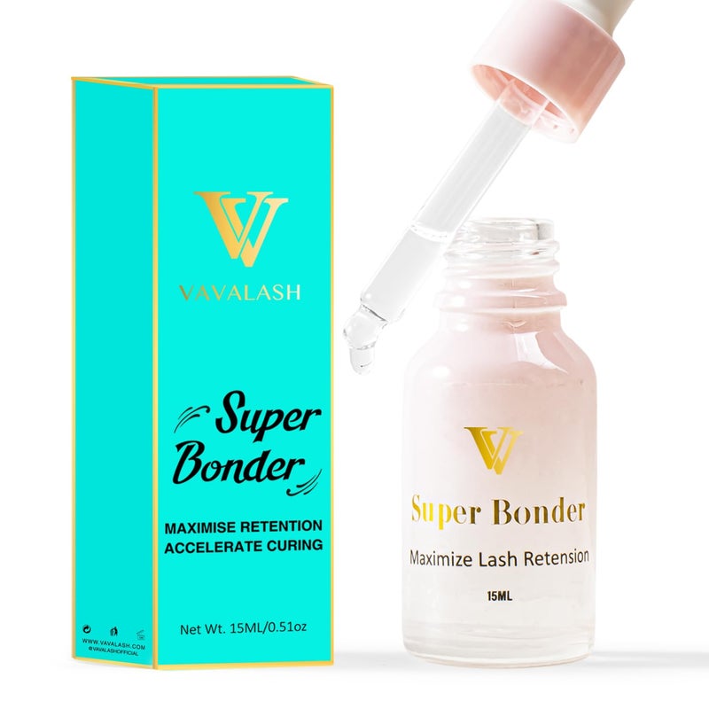 VAVALASH Lash Bonder for Eyelash Extensions Super Lash Bonder for Lash Extensions Glue Accelerator Increase Lash Retention Accelerate Drying Time Water Oil Proof Professional Eyelash Supplies(15ml) - Image 1