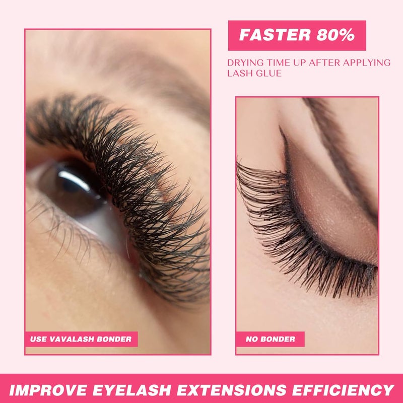 VAVALASH Lash Bonder for Eyelash Extensions Super Lash Bonder for Lash Extensions Glue Accelerator Increase Lash Retention Accelerate Drying Time Water Oil Proof Professional Eyelash Supplies(15ml) - Image 4