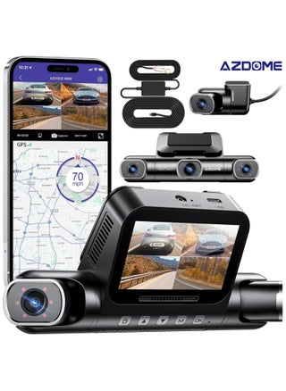 4 Channel 360° Dash Cam Front Rear Inside with 128GB eMMC, 2.5K+1K+1K+1K Dashcam 5G WiFi Dash Camera with Hardwire kit for Cars, IR Night Vision, Voice Control, Parking Mode, Fatigue Driving Reminder - pzsku/Z0D5DE456C5D3D22D8DBDZ/45/_/1733657579/172ff640-bfa5-4283-bb89-c5b33100b93a